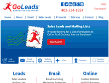 Tablet Screenshot of goleads.com